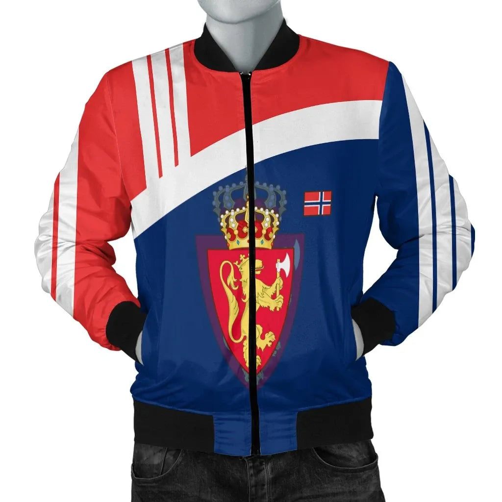 Norway Men's Bomber Jacket Flag Of Norway RLT7 - Wonder Print Shop