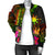 The Philippines Polynesian Women's Bomber Jacket Hibiscus and Banana Leaves RLT6 - Wonder Print Shop