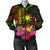 The Philippines Polynesian Women's Bomber Jacket Hibiscus and Banana Leaves RLT6 - Wonder Print Shop