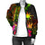 The Philippines Polynesian Personalised Women's Bomber Jacket Hibiscus and Banana Leaves RLT6 - Wonder Print Shop