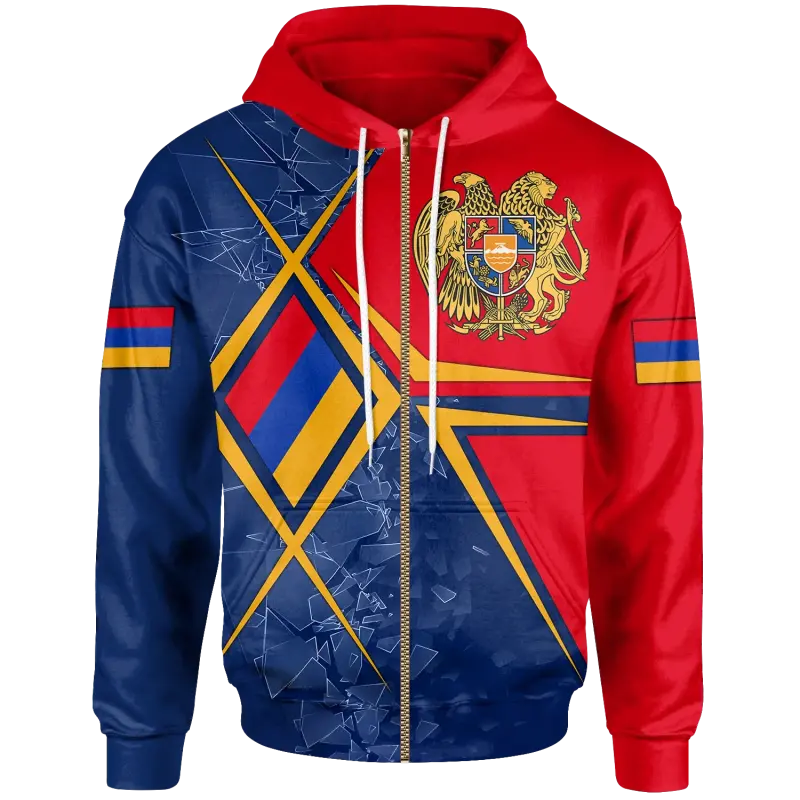 Armenia Zip up Hoodie Armenia Legend RLT8 - Wonder Print Shop