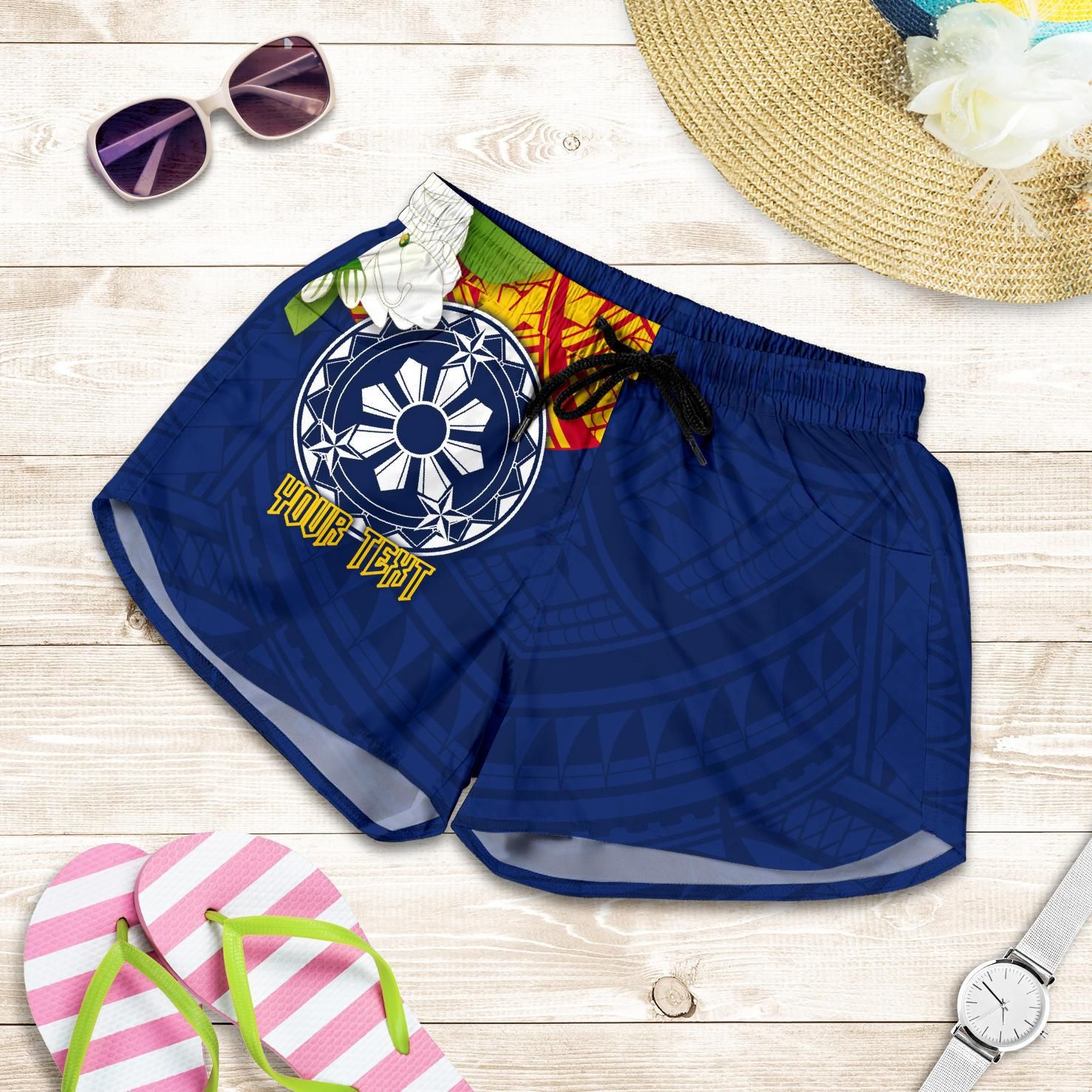 the-philippines-personalised-womens-shorts-filipino-sampaguita