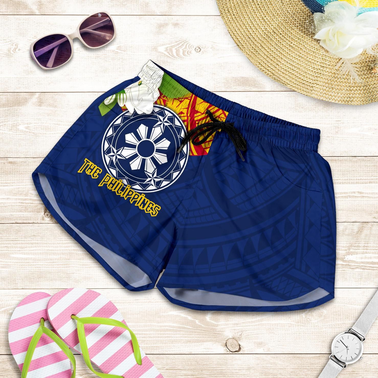 the-philippines-womens-shorts-filipino-sampaguita