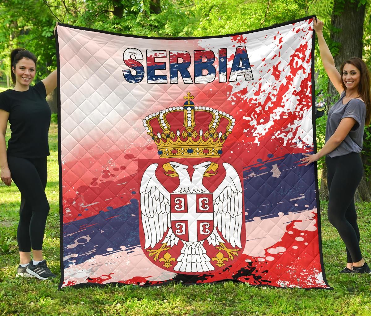 serbia-premium-quilt-serbia-national-flag-and-emblem