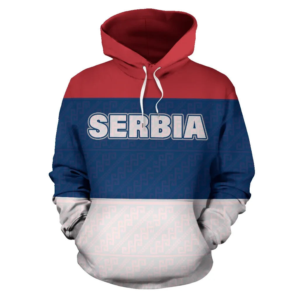 Serbia All Over Hoodie RLT7 - Wonder Print Shop