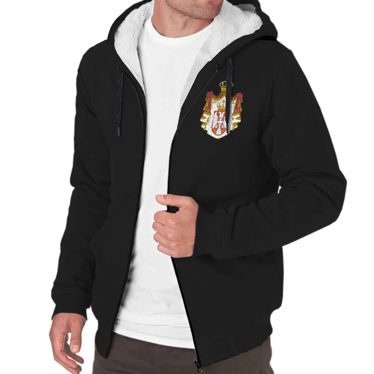 Serbia Sherpa Hoodie Women's/Men's RLT7 - Wonder Print Shop