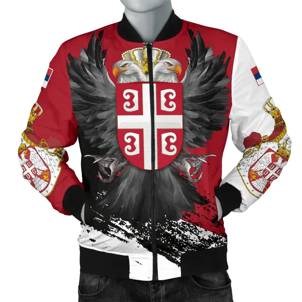 Serbia Men's Bomber Jacket Serbian Eagle Tattoo RLT7 - Wonder Print Shop