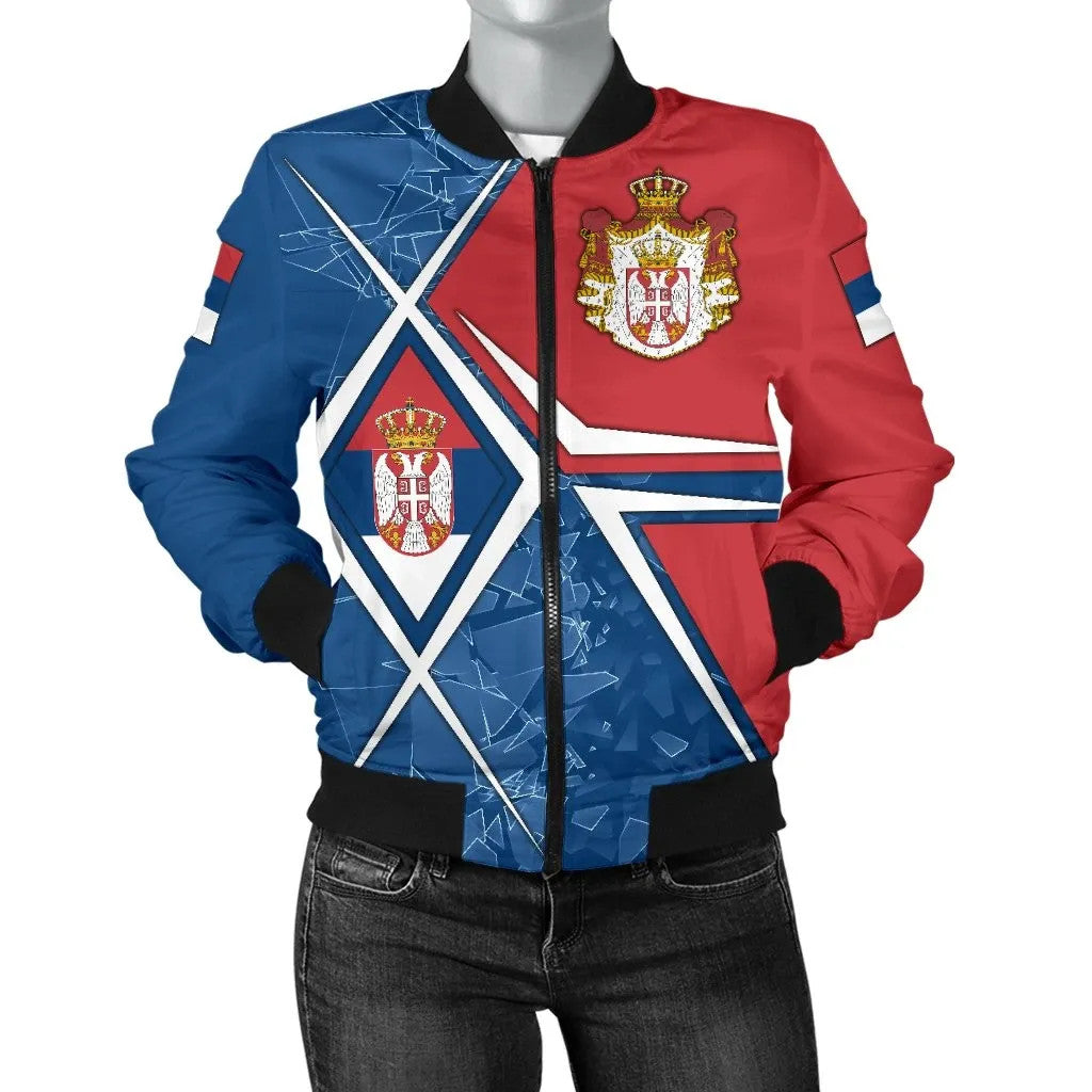 Serbia Women's Bomber Jacket Serbian Legend RLT7 - Wonder Print Shop