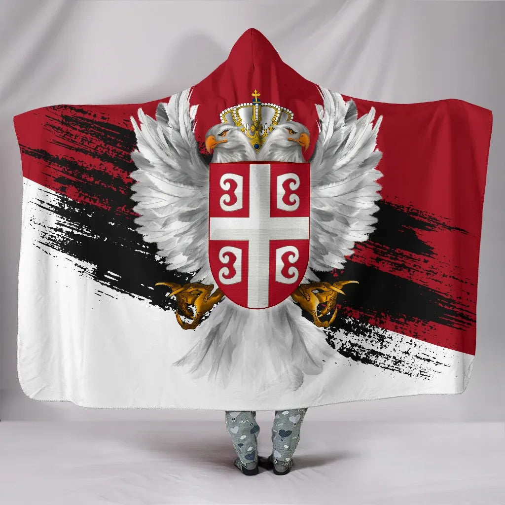 serbia-hooded-blanket-serbian-white-eagle