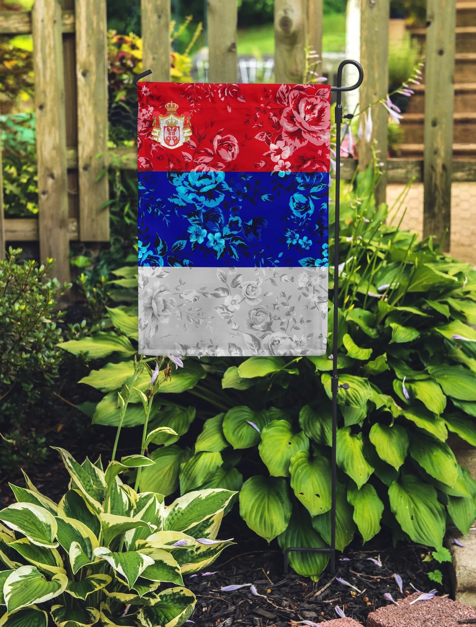 Kingdom Of Serbia Garden Flag - Flag Flower RLT7 - Wonder Print Shop