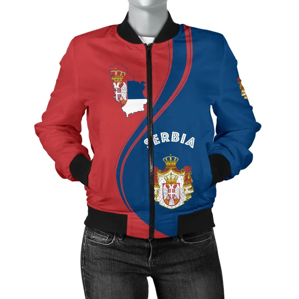 Serbia Women's Bomber Jacket Genration RLT7 - Wonder Print Shop