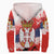 Serbia Sherpa Hoodie Serbia National Flag and Emblem RLT7 - Wonder Print Shop