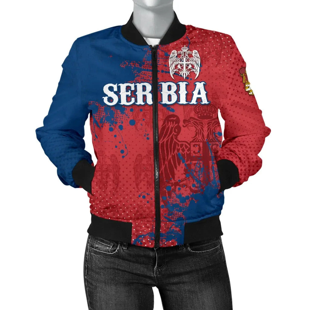 Serbia Women's Bomber Jacket The Great Serbia RLT7 - Wonder Print Shop