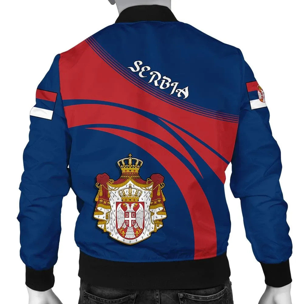 Serbia Coat Of Arms Men Bomber Jacket Sticket RLT7 - Wonder Print Shop