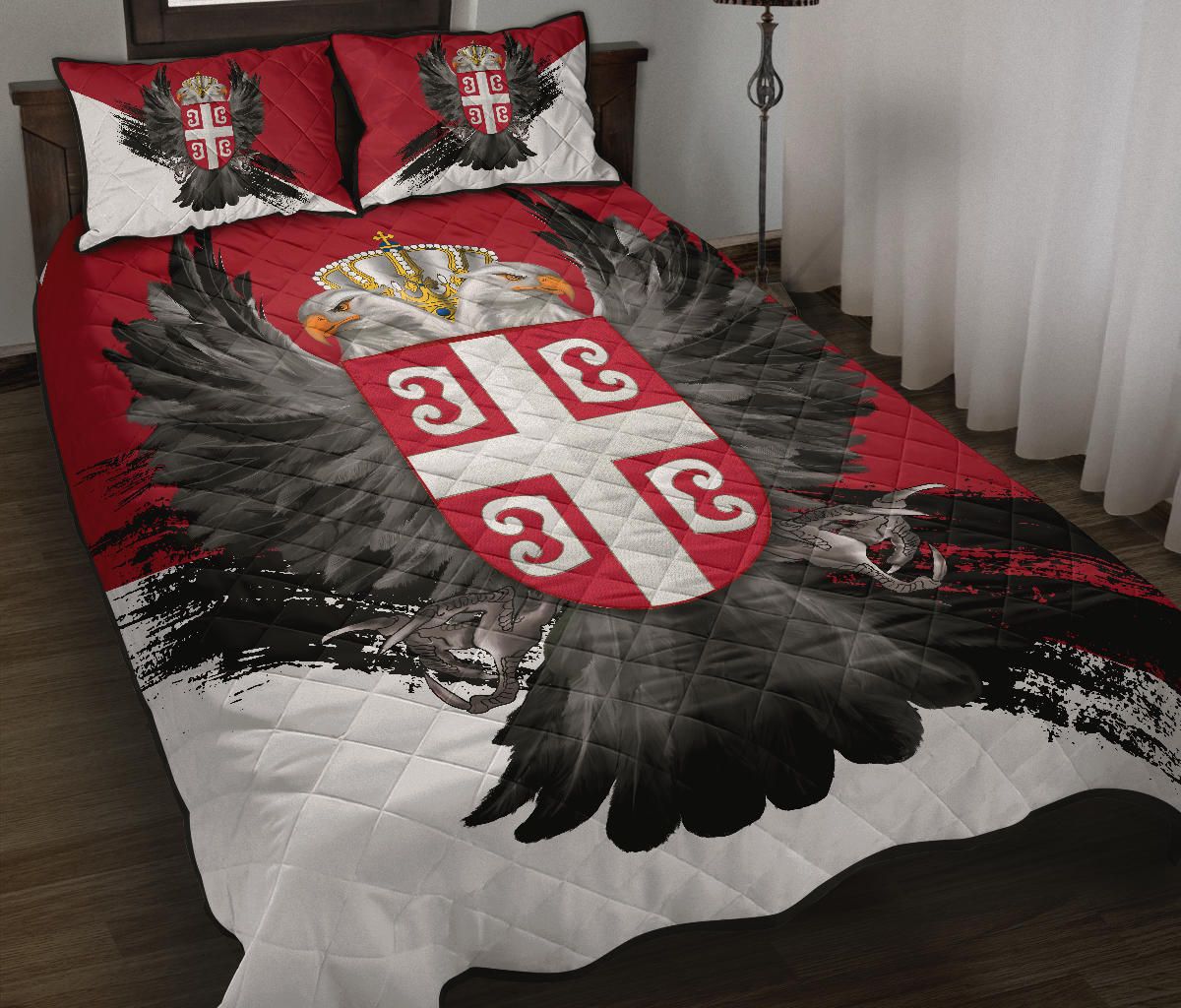 Serbia Quilt Bed Set Serbian Eagle Tattoo RLT7 - Wonder Print Shop