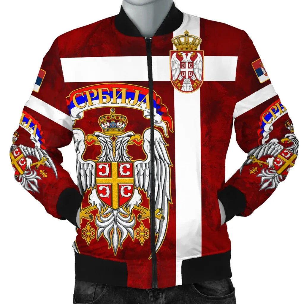 Serbia Men's Bomber Jacket Best Serbian Eagle Tattoo RLT7 - Wonder Print Shop