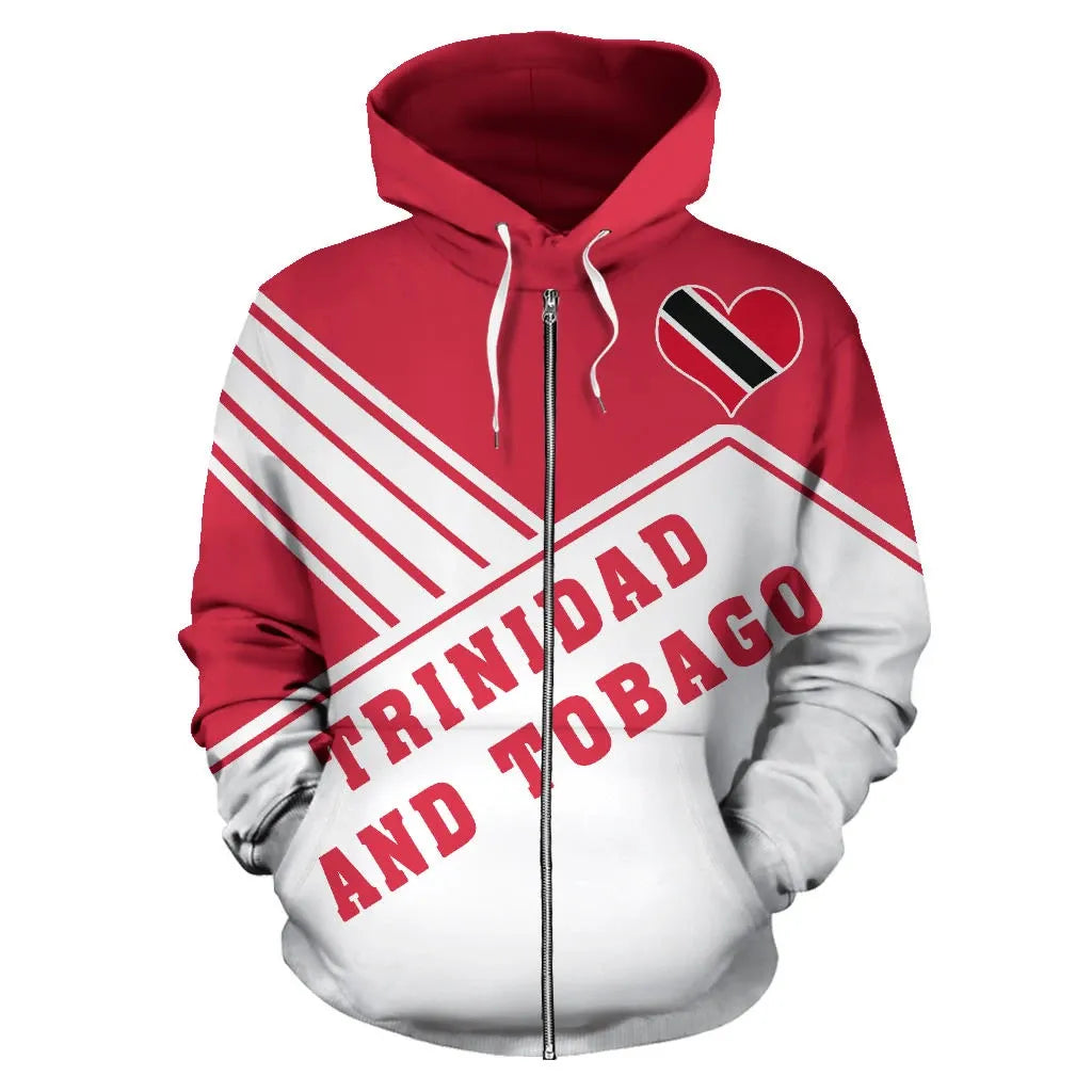 Trinidad and Tobago Zip Up Hoodie Coat Of Arms Mount Style RLT6 - Wonder Print Shop