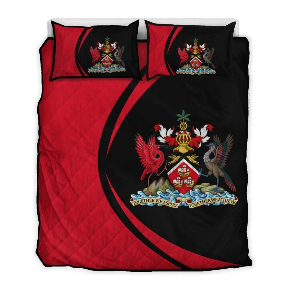 Trinidad and Tobago Flag Coat Of Arms Quilt Bed Set Circle1 RLT6 - Wonder Print Shop