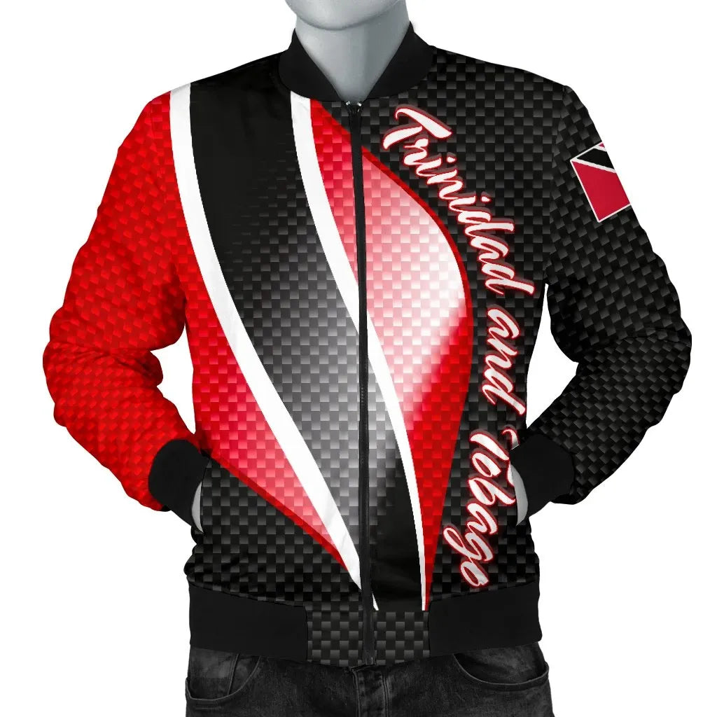 Trinidad and Tobago Men's Bomber Jacket Trinidad and Tobago Flag RLT6 - Wonder Print Shop