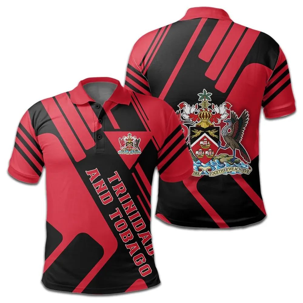 Trinidad and Tobago Polo Shirt Coat Of Arms Rockie RLT6 - Wonder Print Shop