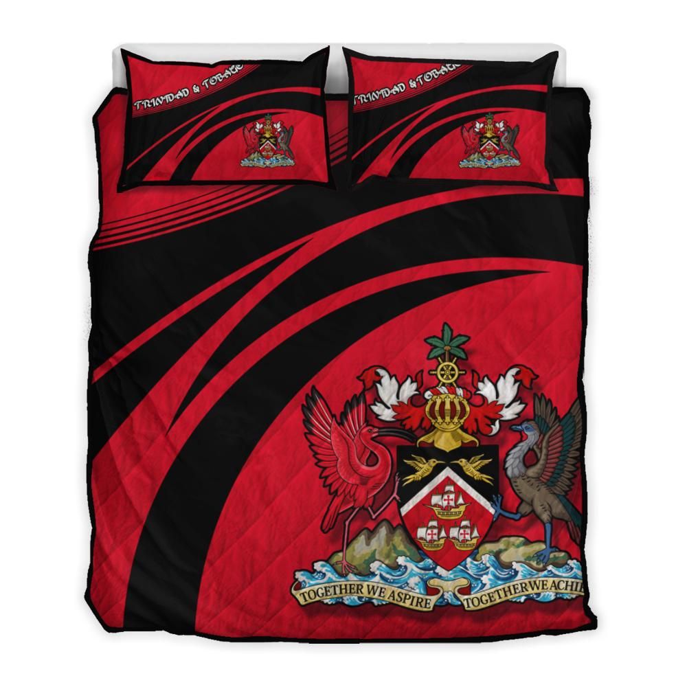 Trinidad and Tobago Coat Of Arms Quilt Bed Set Cricket RLT6 - Wonder Print Shop