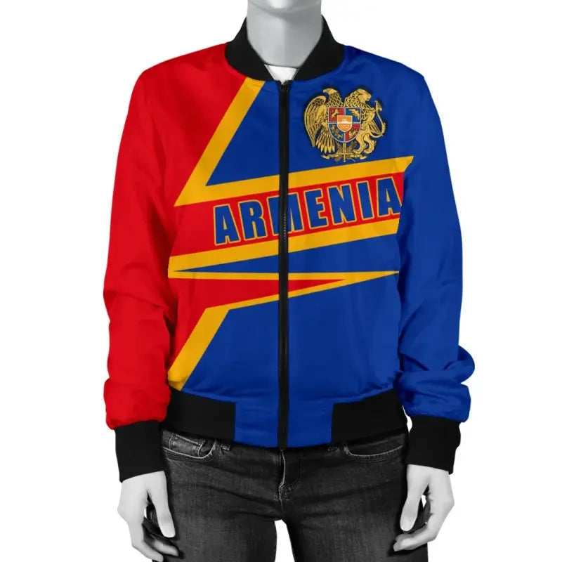 Armenia Womens Bomber Jacket - Armenia Pride RLT8 - Wonder Print Shop