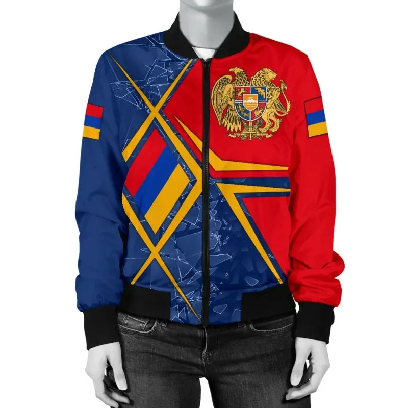 Armenia Womens Bomber Jacket - Armenia Legend RLT8 - Wonder Print Shop