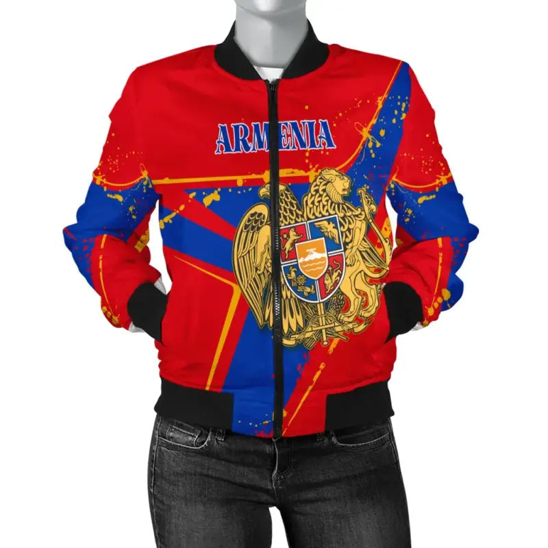 Armenia Womens Bomber Jacket - The Pride of Armenia RLT8 - Wonder Print Shop