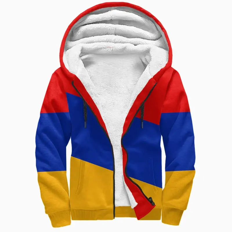 Armenia Flag Sherpa Hoodie RLT8 - Wonder Print Shop