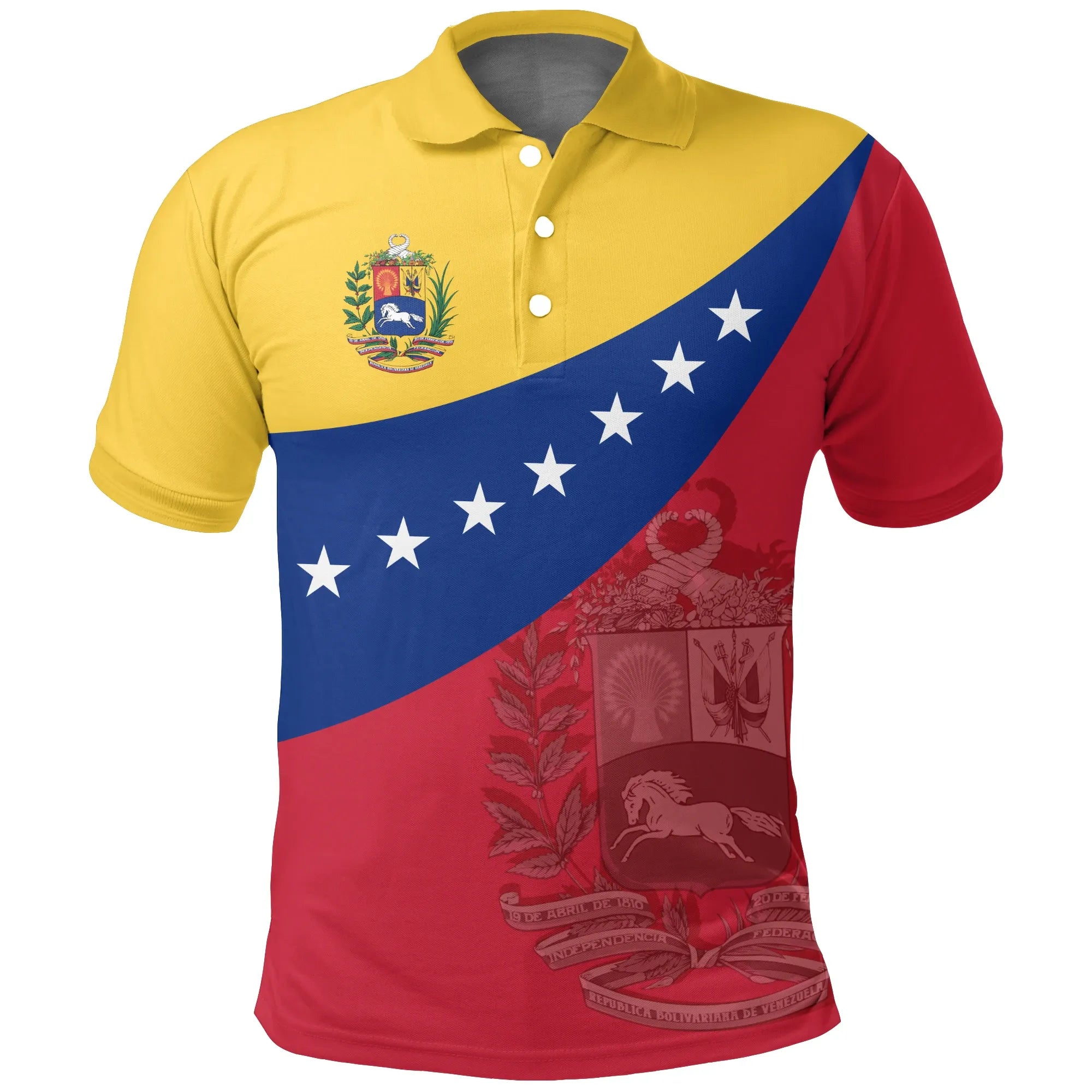 Venezuela Polo Shirt Flag Independence Day RLT7 - Wonder Print Shop