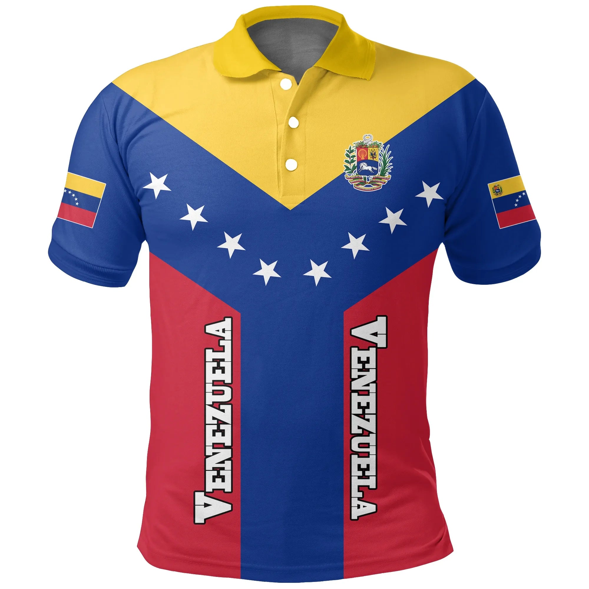 Venezuela Polo Shirt Rising Flag RLT7 - Wonder Print Shop