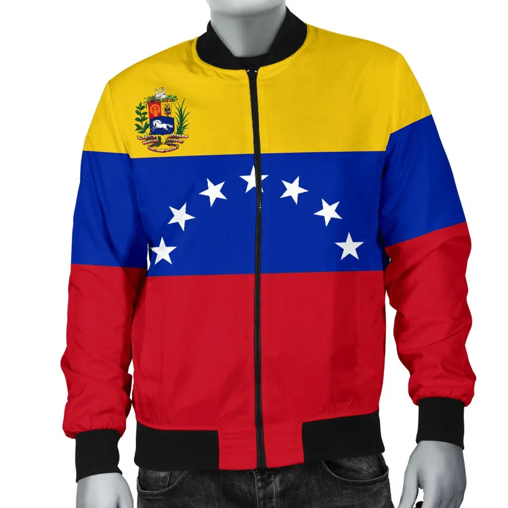 Venezuela Men's Bomber Jacket Flag RLT7 - Wonder Print Shop