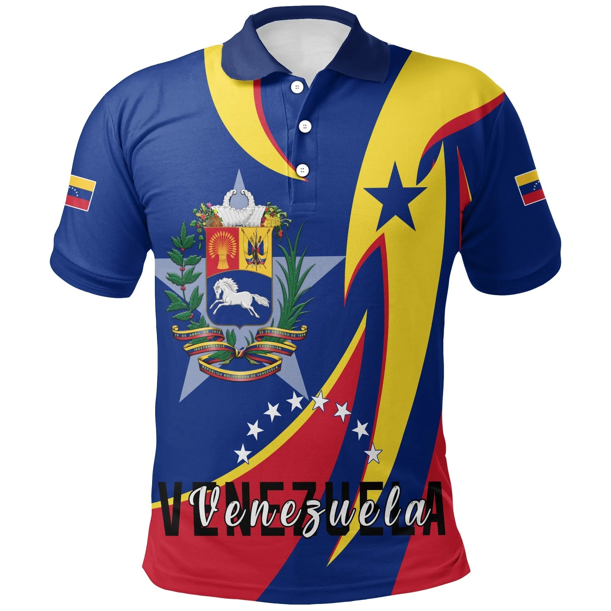 Polo Shirt Venezuela Special Edition Flag Coat of Arms RLT7 - Wonder Print Shop