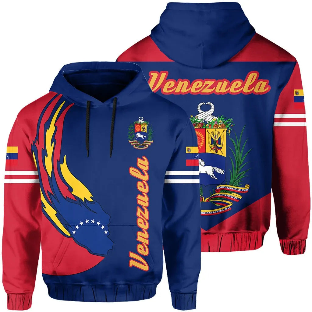 Venezuela Flag Zipper Hoodie Pride Version RLT7 - Wonder Print Shop