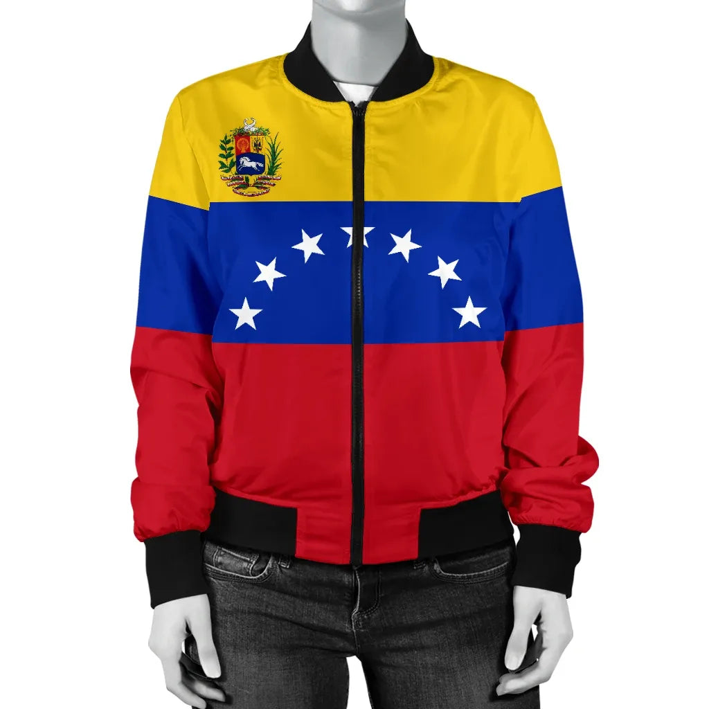 Venezuela Women's Bomber Jacket Flag RLT7 - Wonder Print Shop