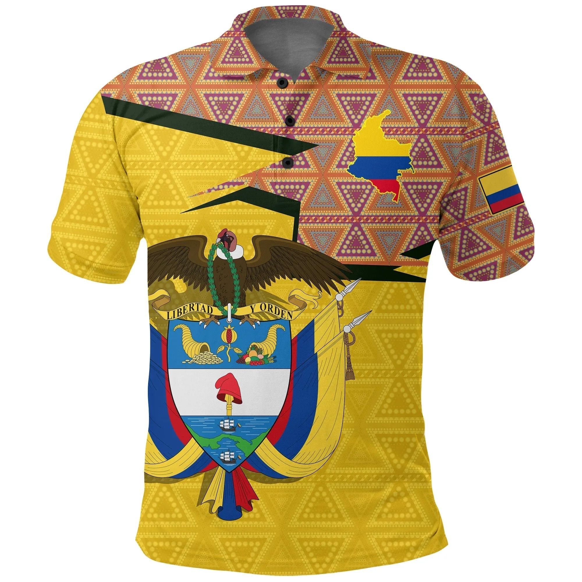 Colombia Polo Shirt Home RLT7 - Wonder Print Shop