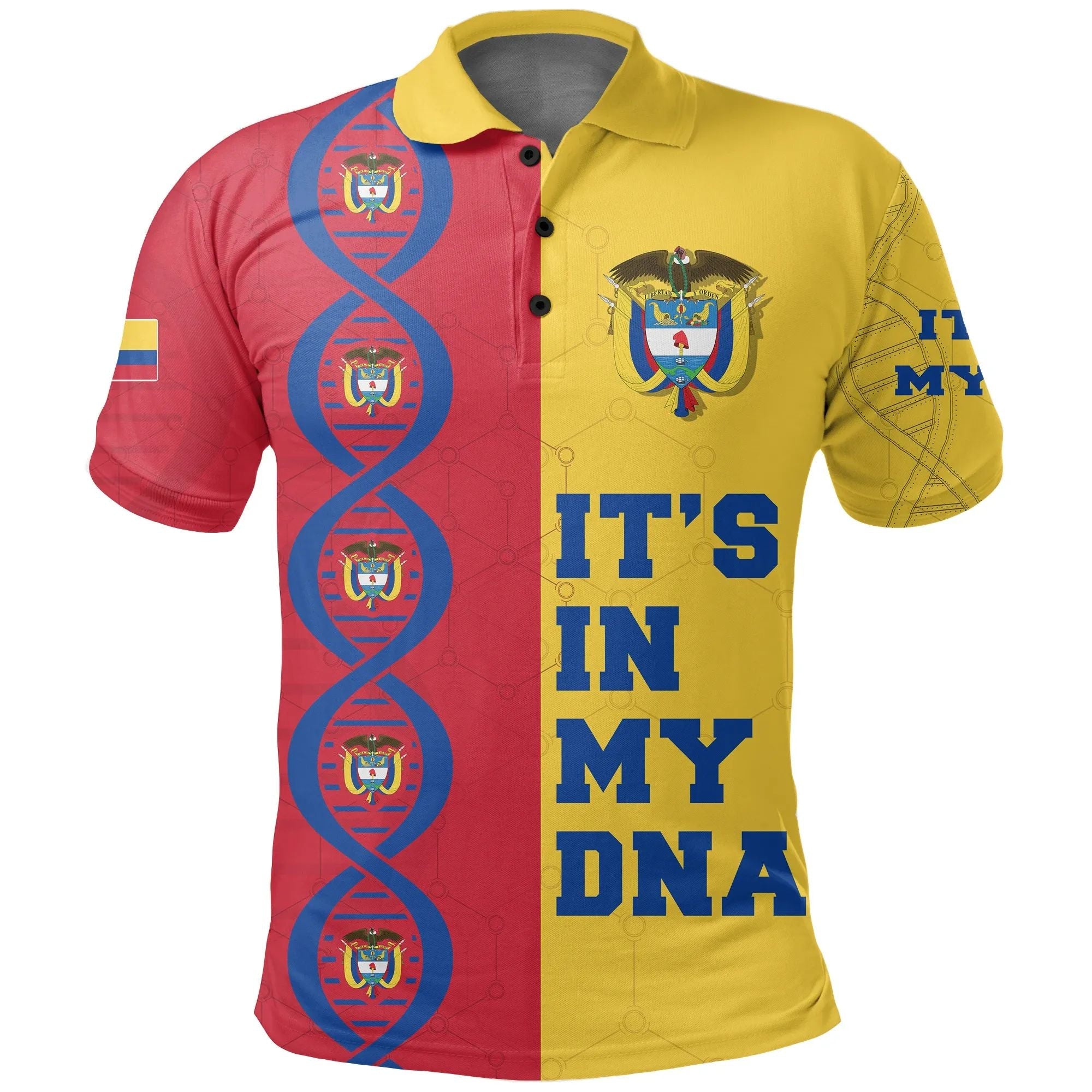 Colombia Is In My DNA Polo Shirt RLT7 - Wonder Print Shop