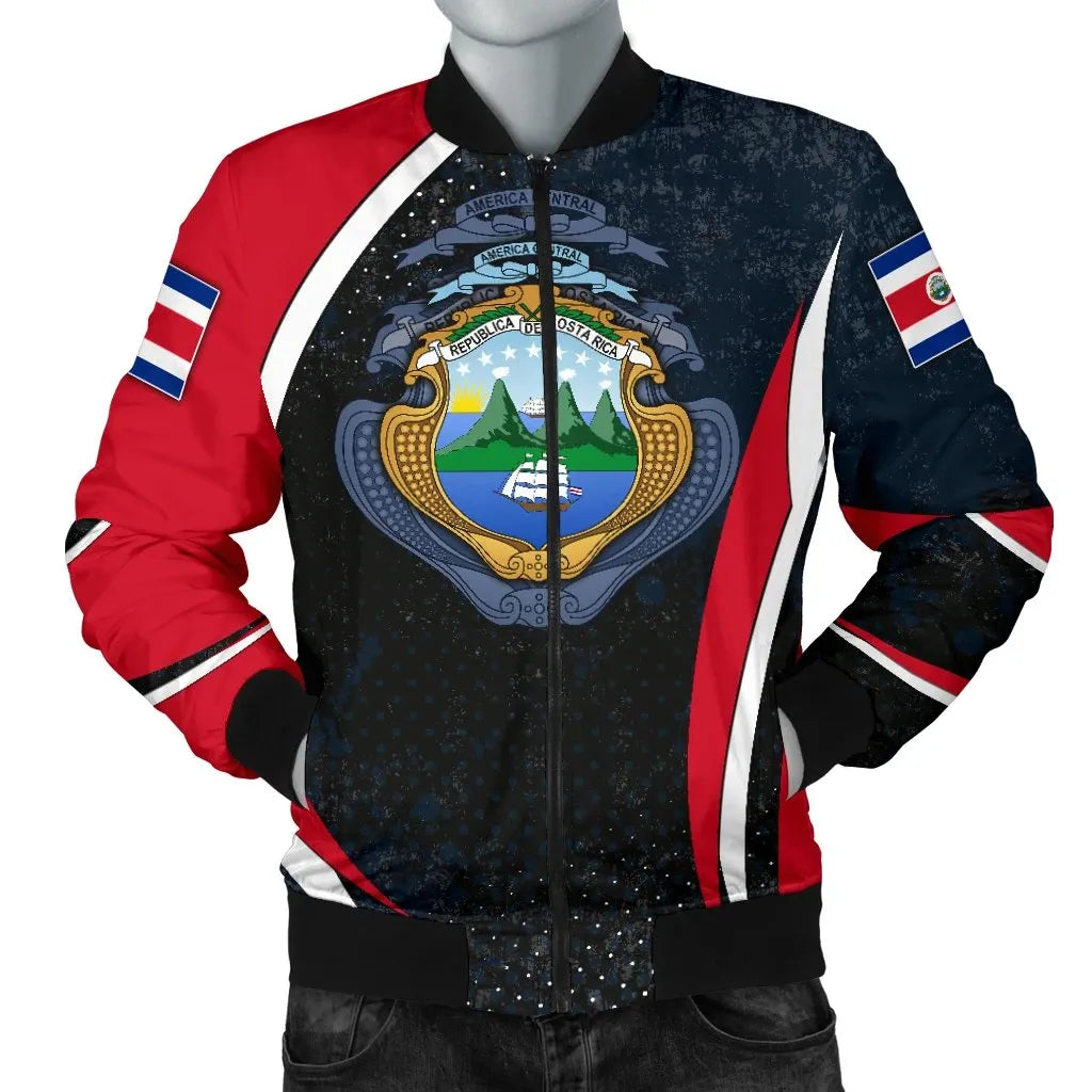 Costa Rica Men's Bomber Jacket Costa Rica Spirit RLT13 - Wonder Print Shop