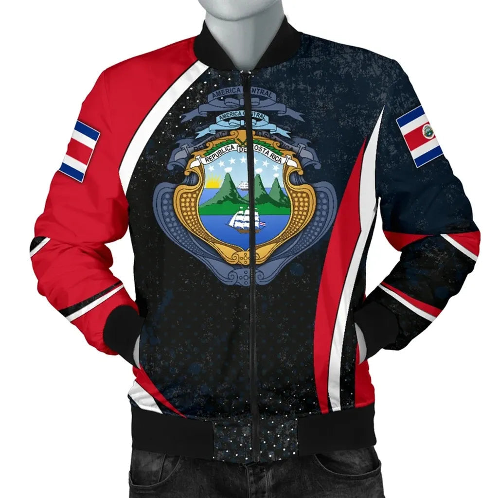 Costa Rica Personalised Men's Bomber Jacket Costa Rica Spirit RLT13 - Wonder Print Shop