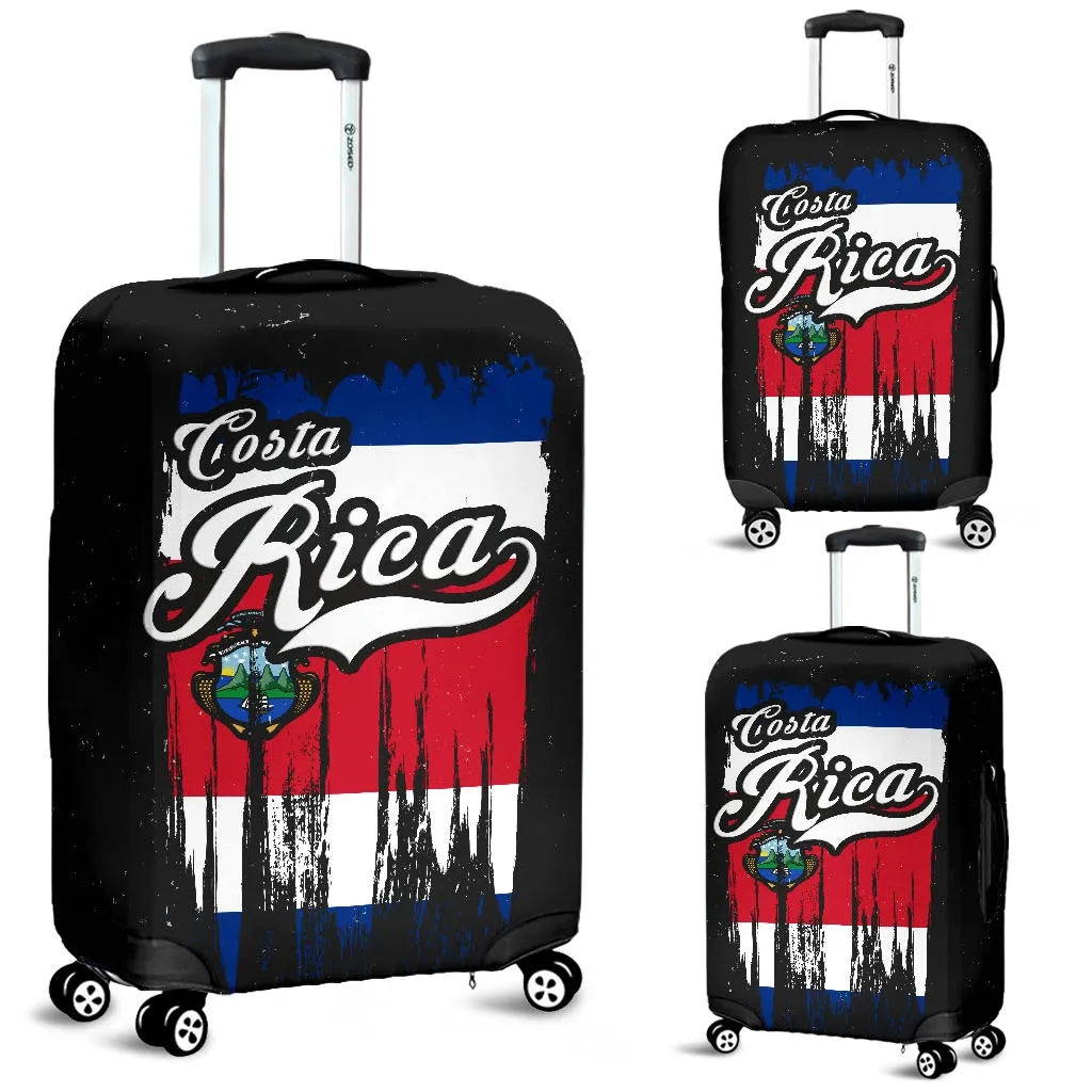 Costa Rica Grunge Flag Luggage Cover RLT13 - Wonder Print Shop