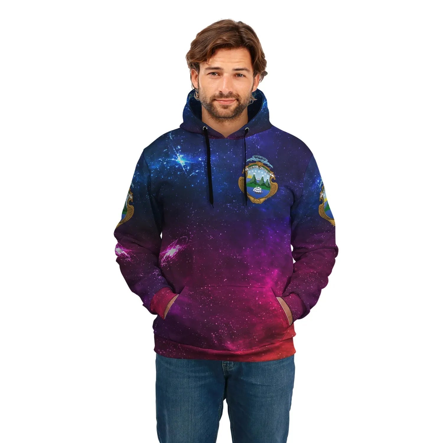 Costa Rica Hoodie Galaxy RLT13 - Wonder Print Shop