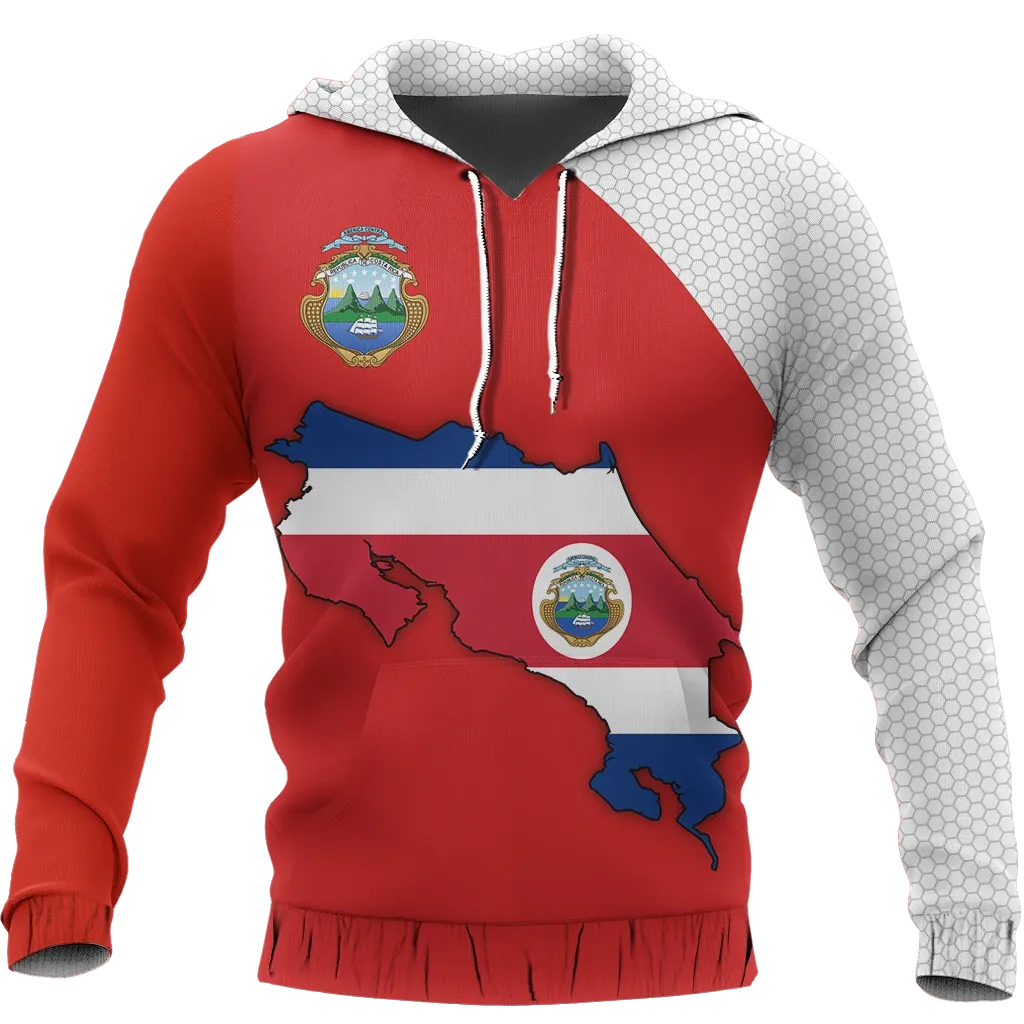 Costa Rica Map Hoodie Special RLT13 - Wonder Print Shop