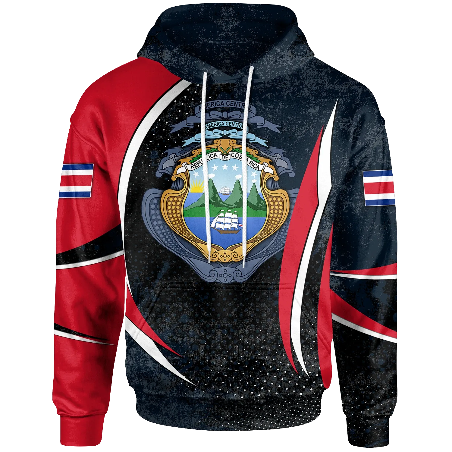 Costa Rica Personalised Hoodie Costa Rica Spirit RLT13 - Wonder Print Shop