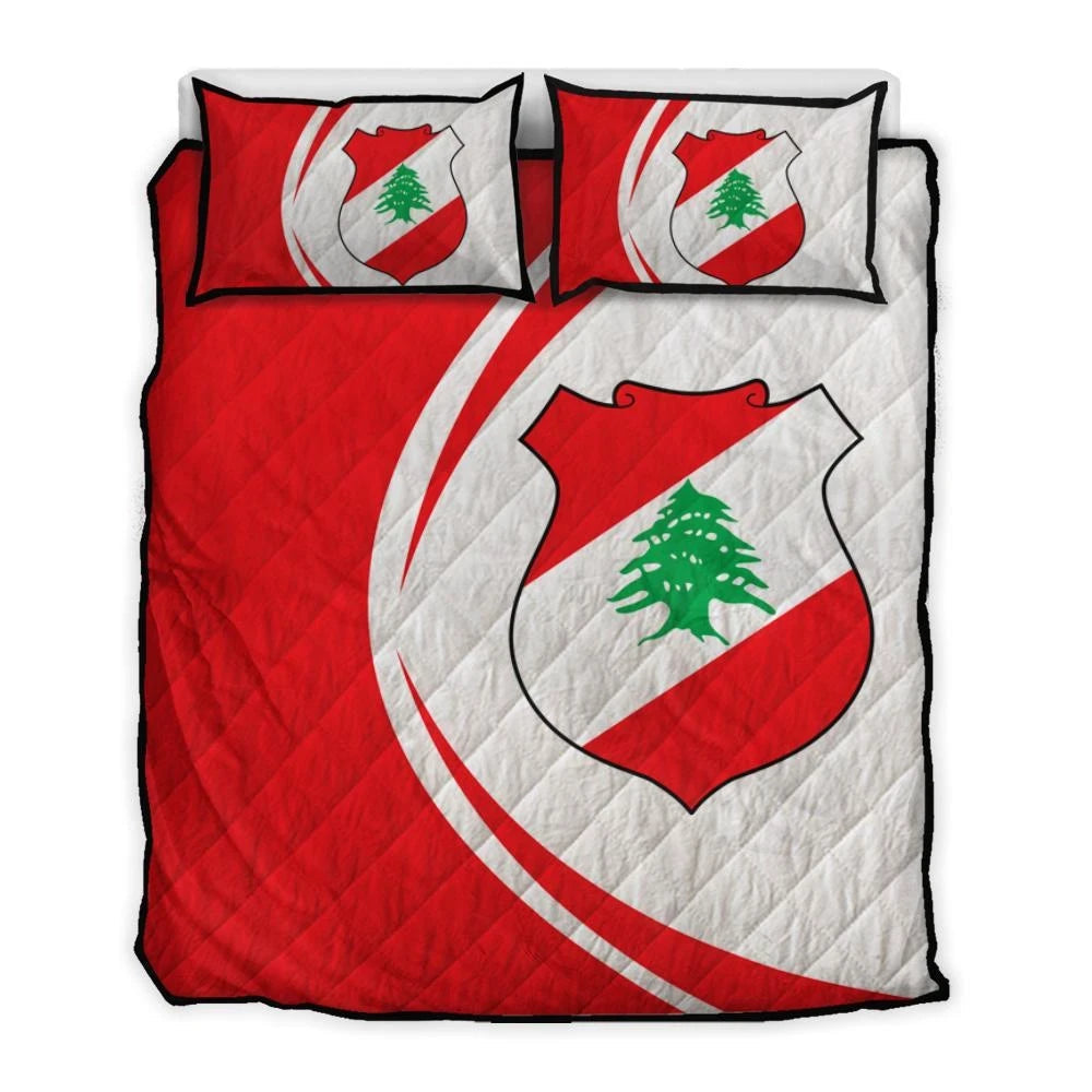 Lebanon Flag Coat Of Arms Quilt Bed Set Circle1 RLT6 - Wonder Print Shop