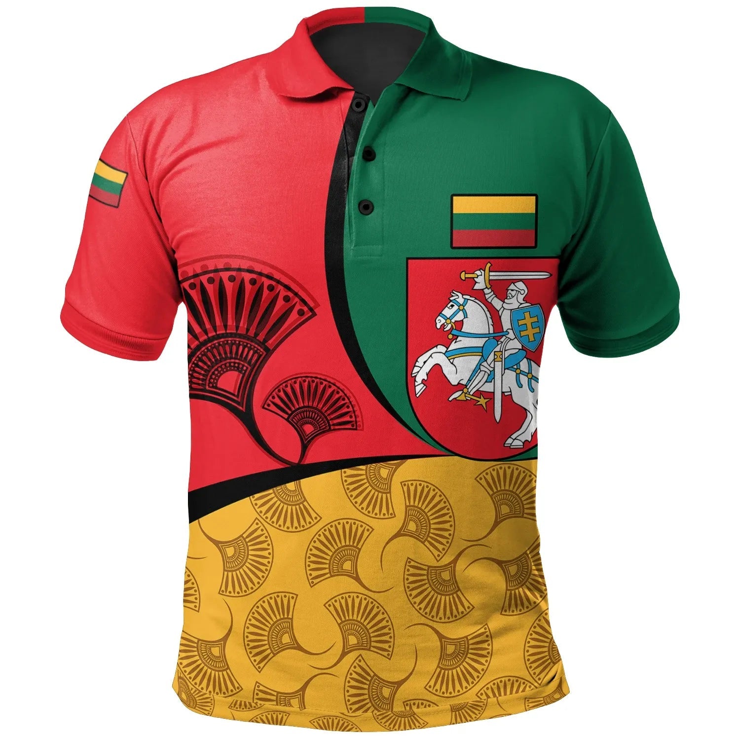 Lithuania Polo Shirt Flag of Lithuania RLT6 - Wonder Print Shop