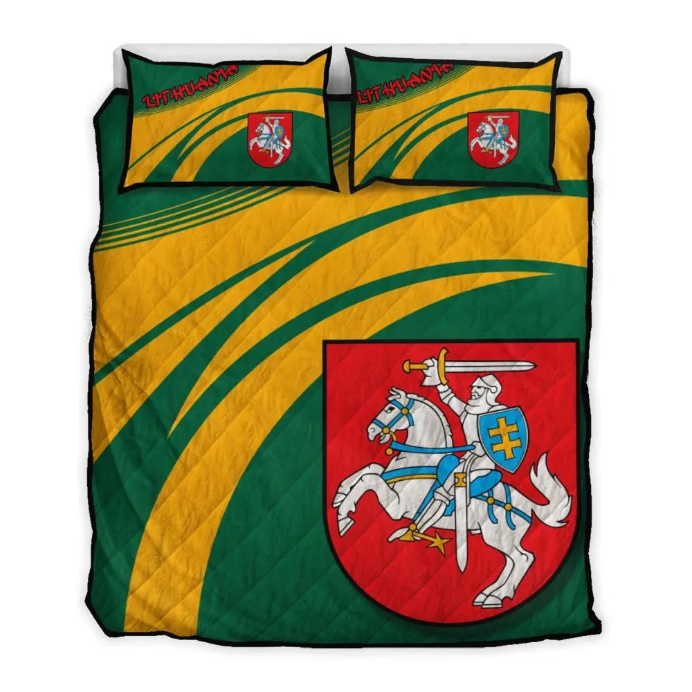 Lithuania Coat Of Arms Quilt Bed Set Cricket RLT6 - Wonder Print Shop