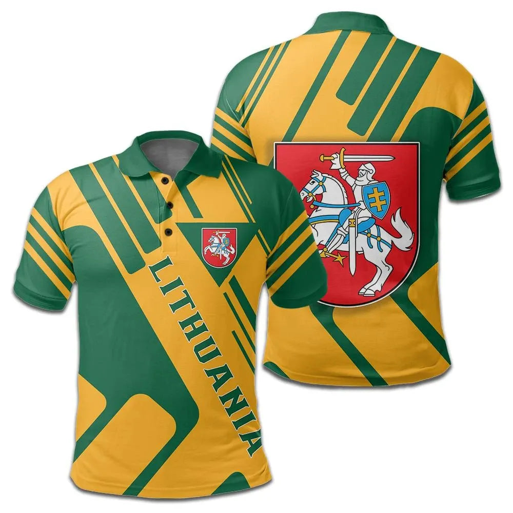 Lithuania Polo Shirt Coat Of Arms Rockie RLT6 - Wonder Print Shop