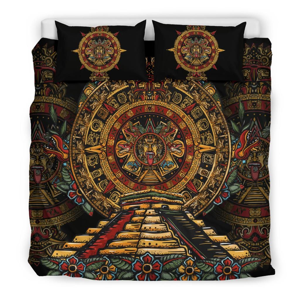 mexico-bedding-set-aztec-sun-stone-tattoo