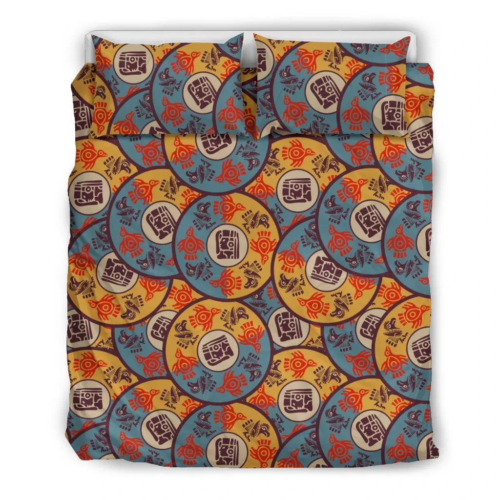 mexico-bedding-set-circle-aztec-pattern