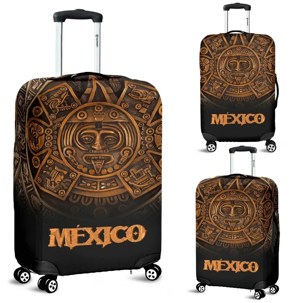 mexico-aztec-luggage-covers-the-ancient-aztec-calendar